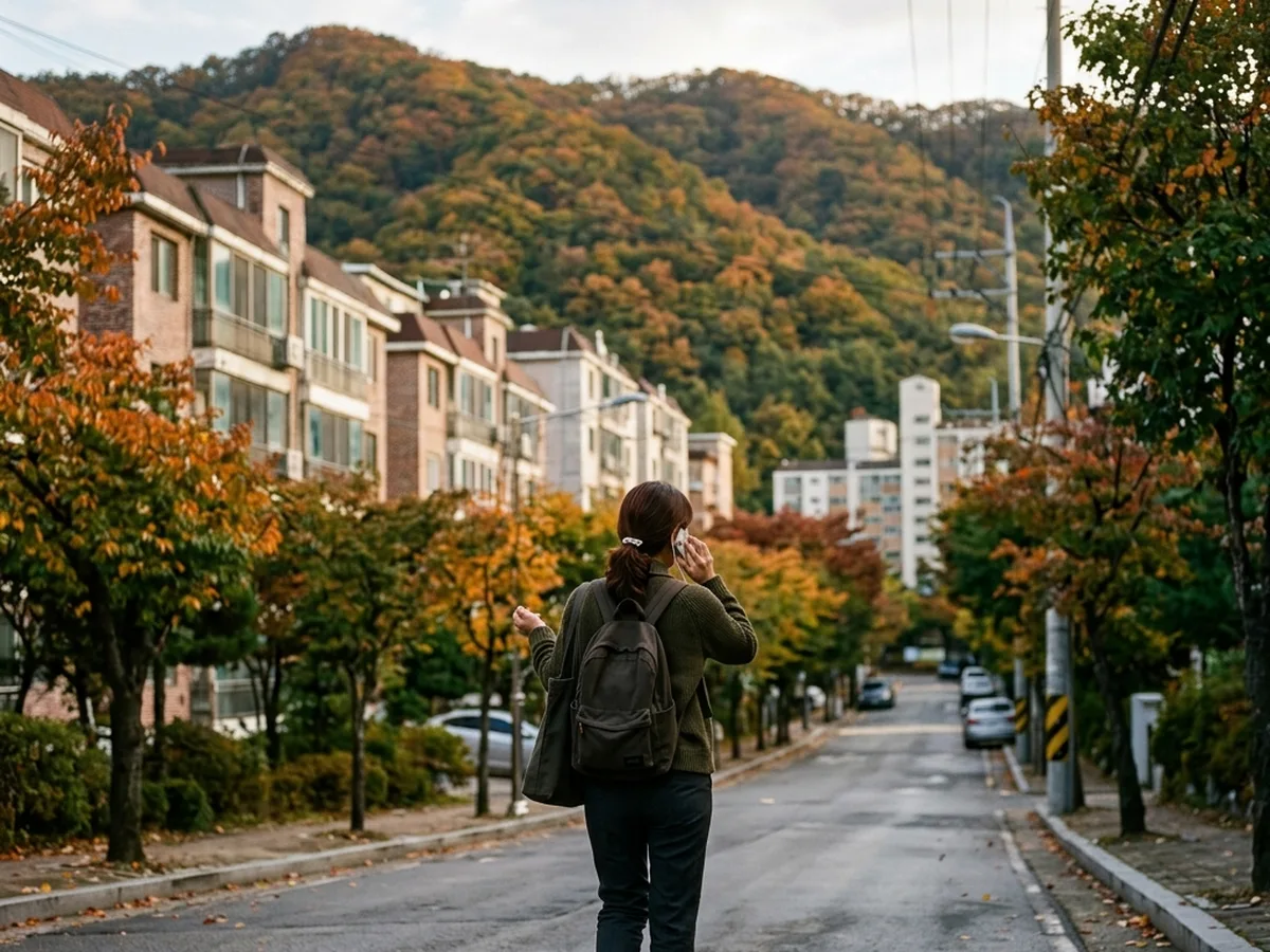 연천군 성인 영어회화 — 이어폰을 끼고 영어로 말하기 연습을 하는 학습자