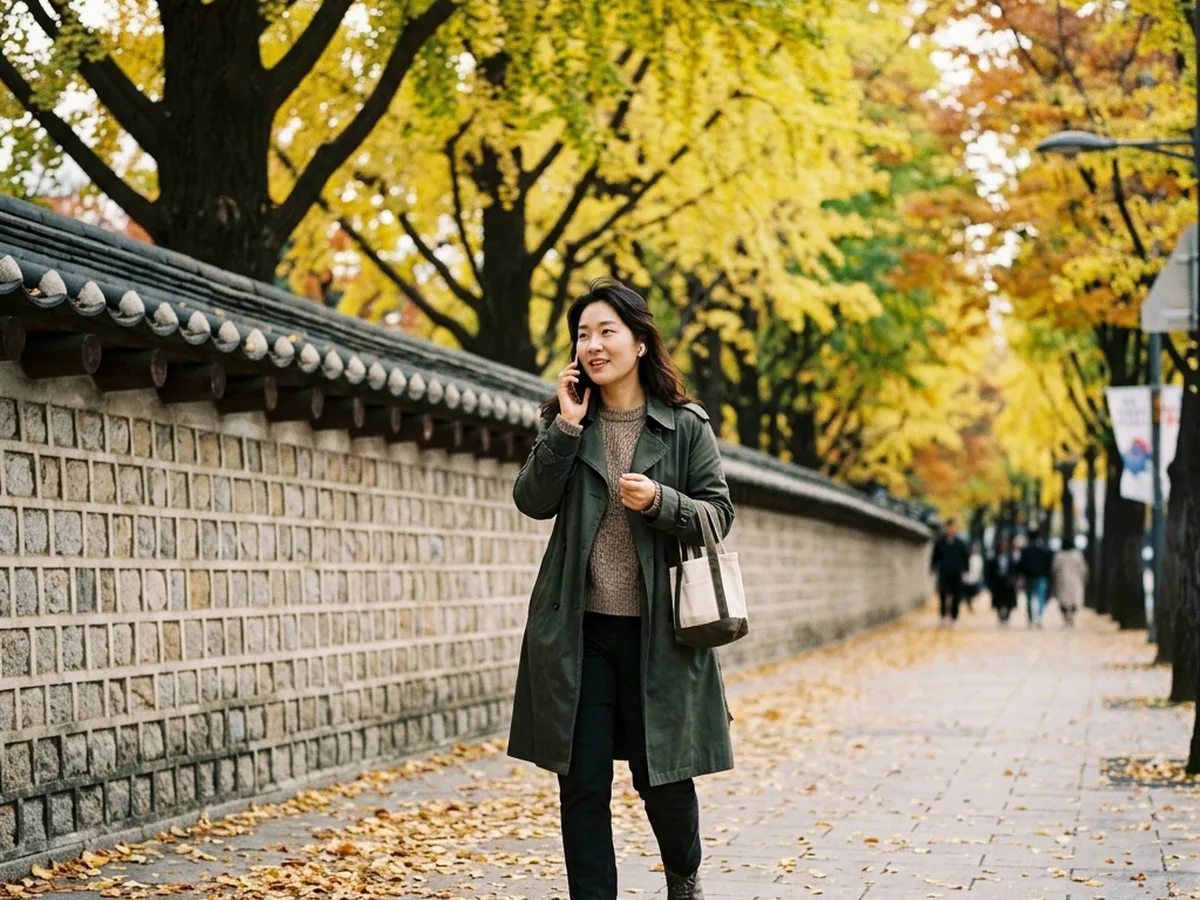 금천구 성인 영어회화 — 이어폰을 끼고 영어로 말하기 연습을 하는 학습자